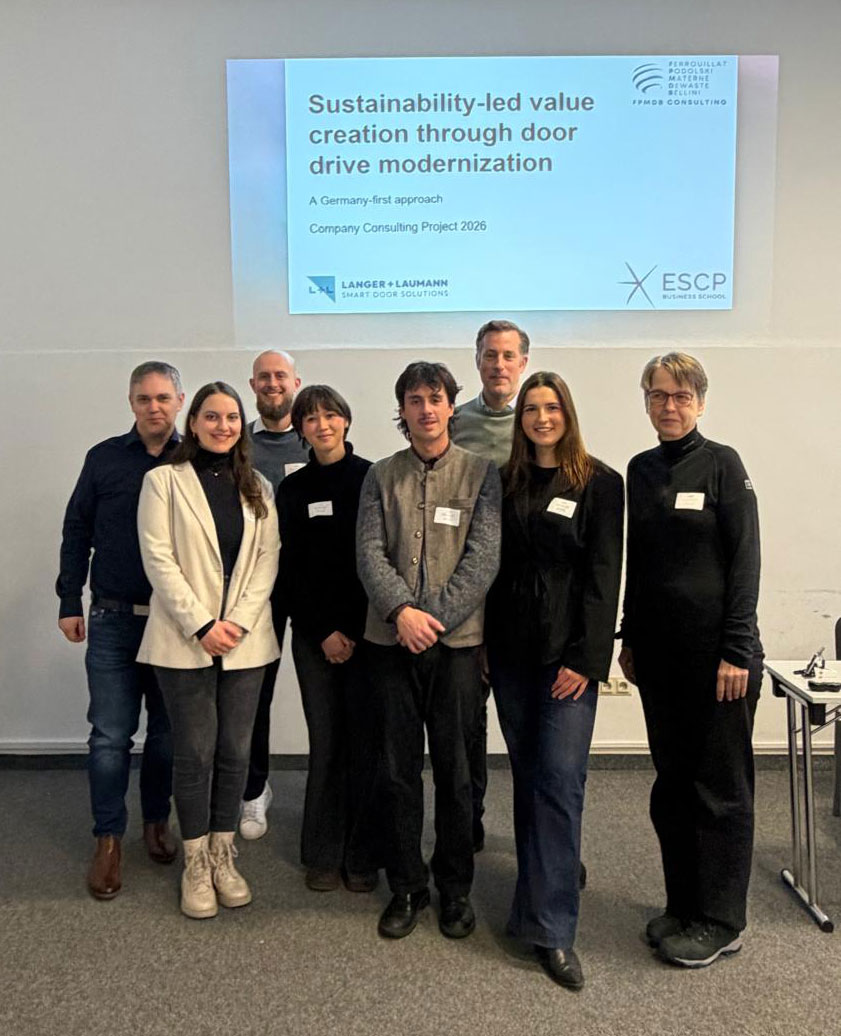 Projektteam der ESCP Business School mit Florian Rauch und Ludwig von Busse